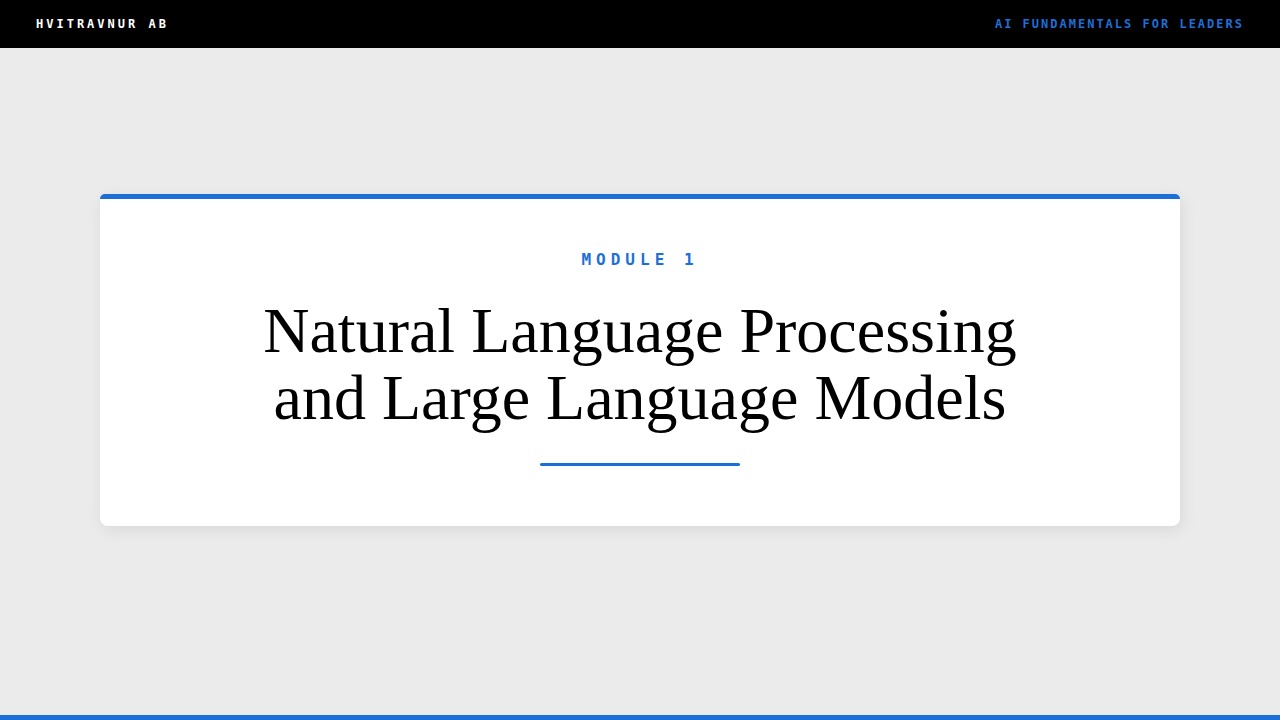 Natural Language Processing and Large Language Models