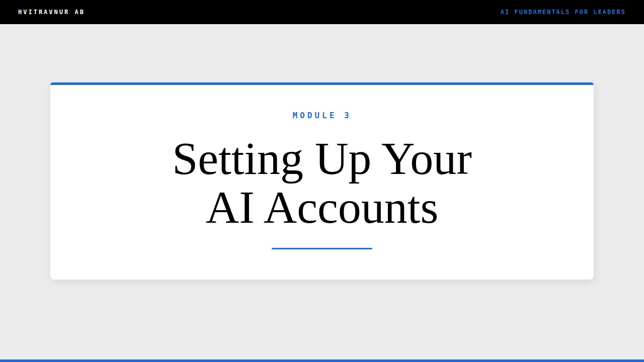 Setting Up Your AI Accounts