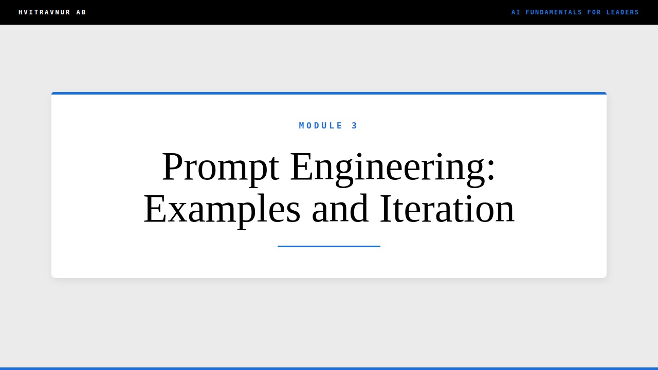 Prompt Engineering: Examples and Iteration