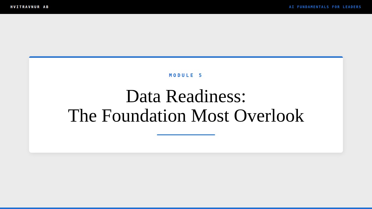 Data Readiness: The Foundation Most Overlook
