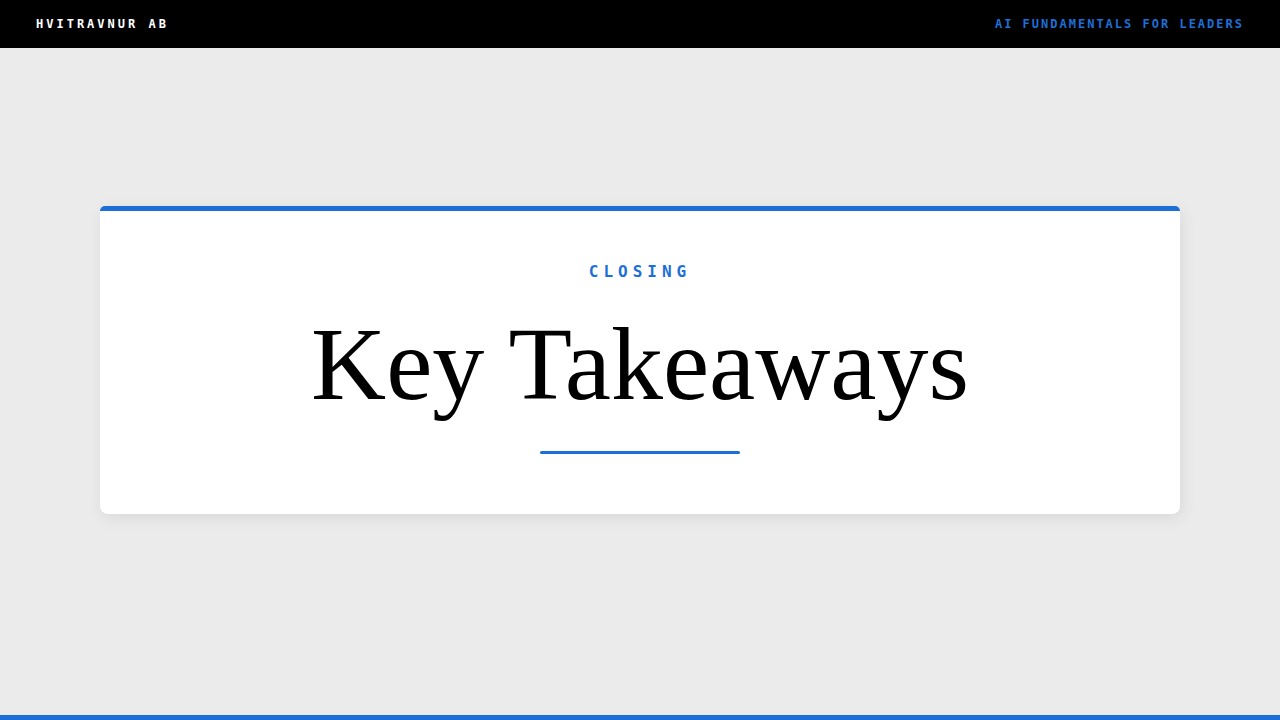 Key Takeaways